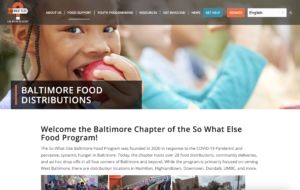 so what else baltimore food distributions website design by victoria nefflen